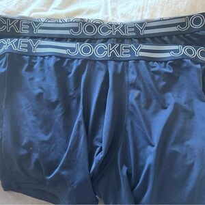 Jockey Dark Blue Boxer Briefs with Logo Band